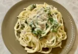 ツナとほうれん草のクリームパスタ